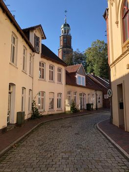 Architecture and the Reformed Church (Große Kirche) in Leer, Germany
