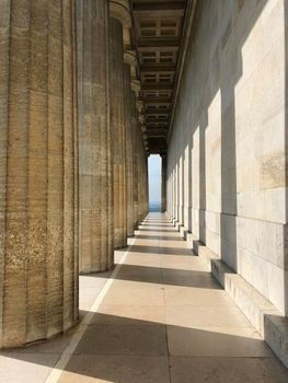 Pillars at the Walhalla in Donaustauf, Germany