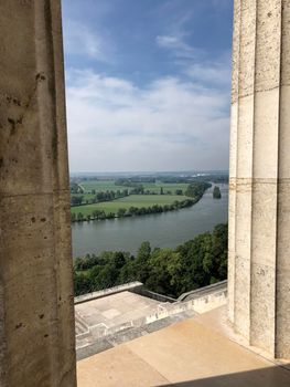 Pillars at the Walhalla in Donaustauf, Germany