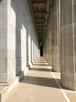 Pillars at the Walhalla in Donaustauf, Germany