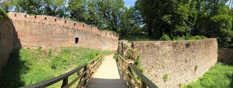 Panorama from the Donaustauf Castle in Germany