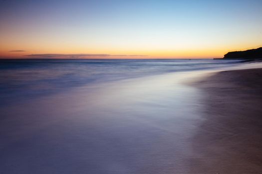 The idyllic Number Sixteen Beach at sunset in Rye, Victoria, Australia