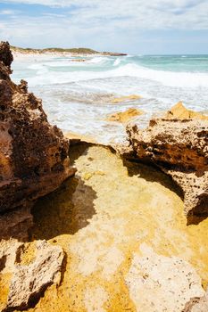 The idyllic Koonya Beach on a hot summer's day in Sorrento, Victoria, Australia