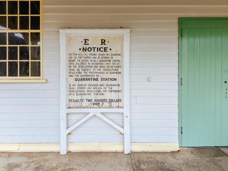 Historical public buildings of the famous Point Nepean Quarantine Station in Melbourne, Victoria, Australia