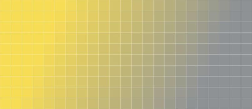 Square pattern with illuminating yellow to ultimate gray gradient, abstract background illustration