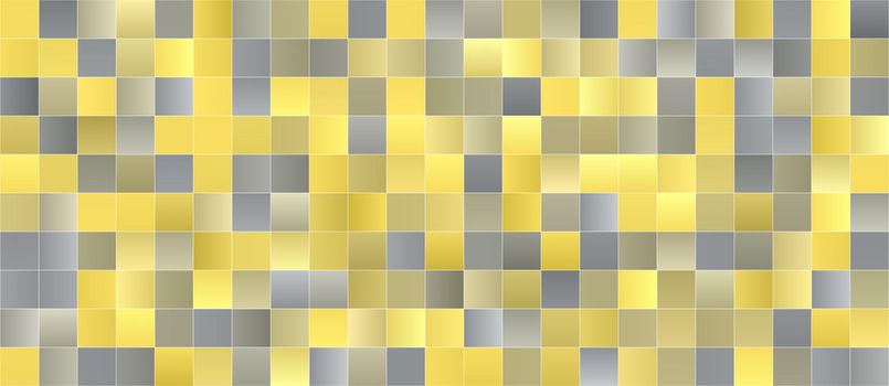 Illuminating yellow and ultimate gray square pattern with gradient, abstract background illustration