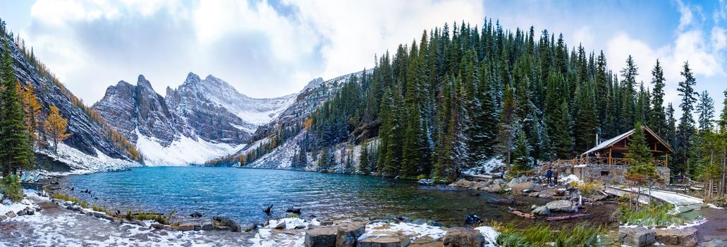 Lake Agnes Canada near Lake Louise Canada Alberta Canadian rockies