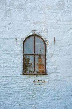 View of a church window in northern Norway