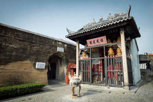 Na Tcha Temple small chinese old shrine landmark in macau city china