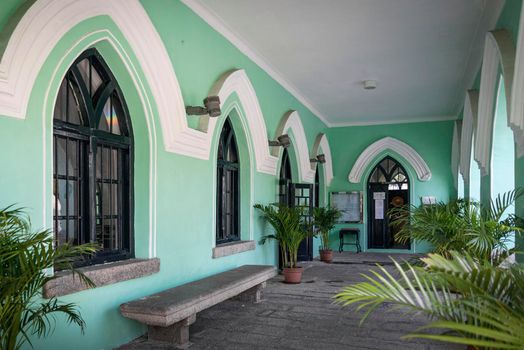 Saint Michael landmark portuguese colonial style church in macau city china