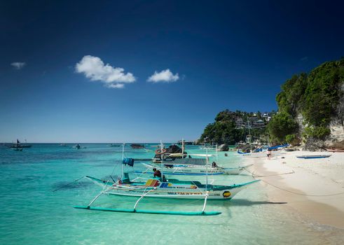 diniwid resort beach view in tropical exotic paradise boracay island philippines