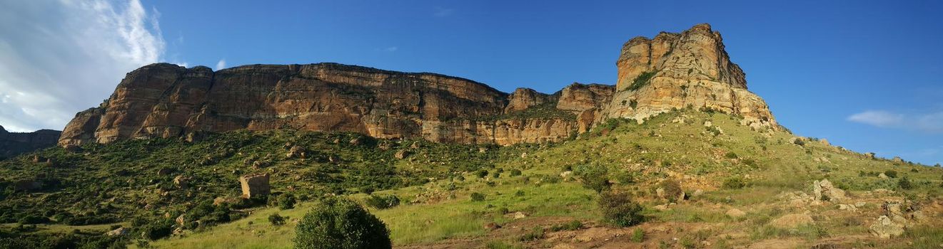 Panorama from Golden Gate Highlands National Park in South Africa