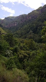 Scenery around Natal Drakensberg National Park in South Africa in South Africa