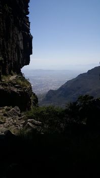 View over Cape Town from the Table Mountain in South Africa