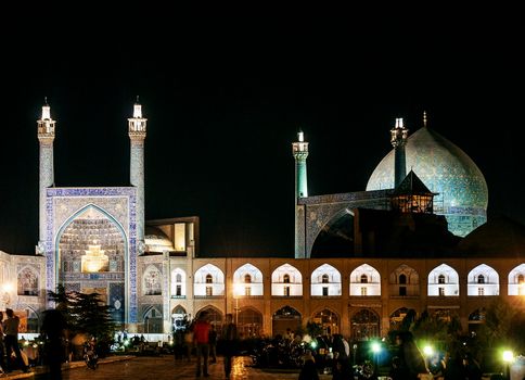 the shah mosque famous landmark on Naqsh-e Jahan Square in isfahan city iran