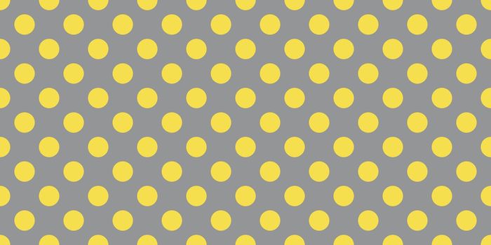 Illuminating yellow and ultimate gray seamless polka dot pattern illustration