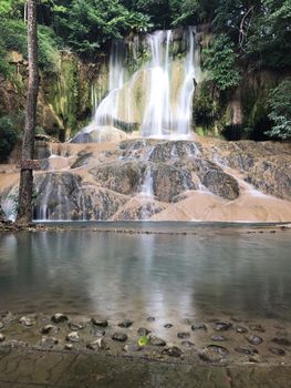 Sai Yok Noi Waterfall in Kanchanaburi Thailand