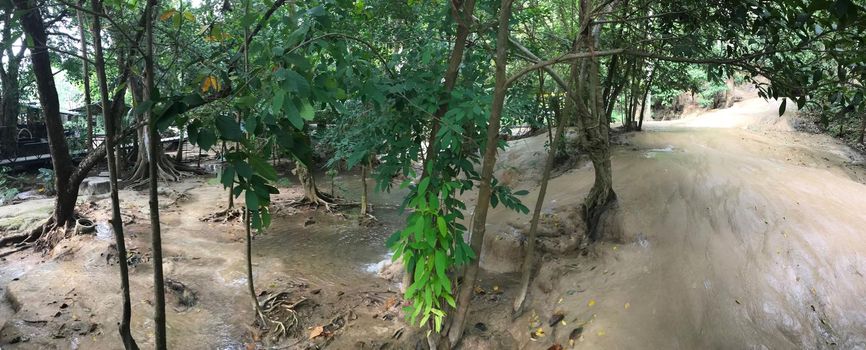 Sai Yok Noi Waterfall in Kanchanaburi Thailand