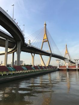 Bhumibol Bridge in Bangkok Thailand