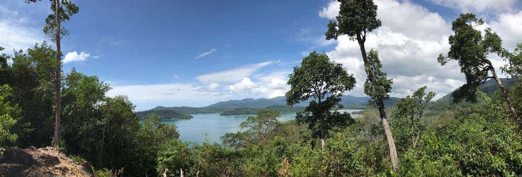 Panorama landscape from small islands around Koh Chang