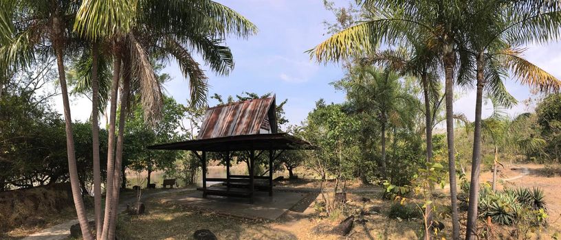 Bench in Phanom Sawai Forest Park Thailand

