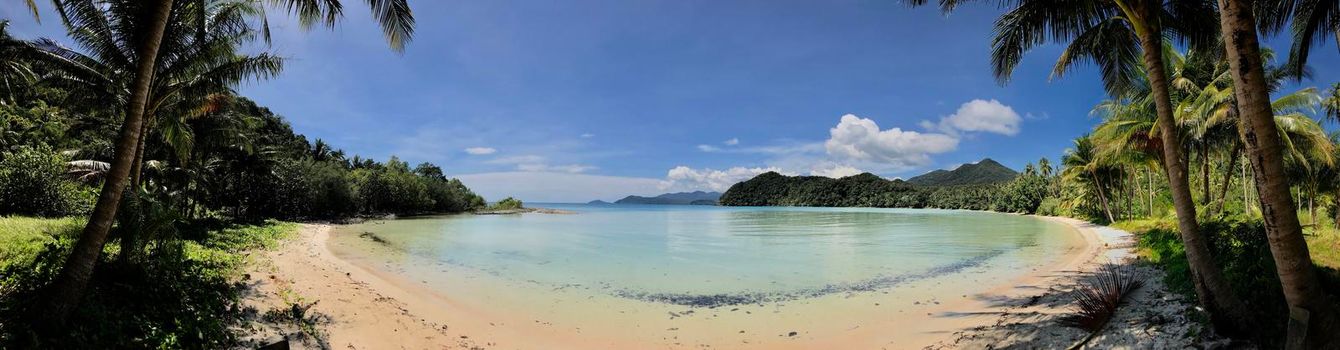 Panorama from Long Beach on Koh Chang Island Thailand