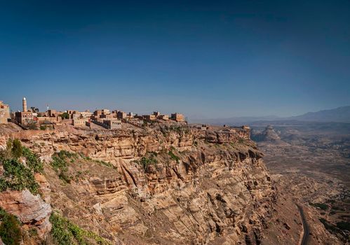 kawkaban ancient traditional architecture hilltop village in haraz mountains of yemen