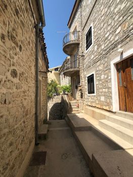 Alley in the old town of Sibenik, Croatia