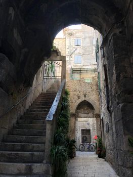 Stairs in the old town of Split Croatia