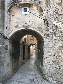 Gate in the old town of Sibenik, Croatia