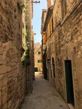 Alley in the old town of Sibenik, Croatia