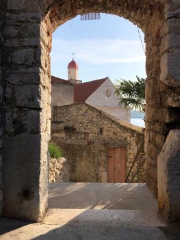 Church in the old town of Sibenik, Croatia