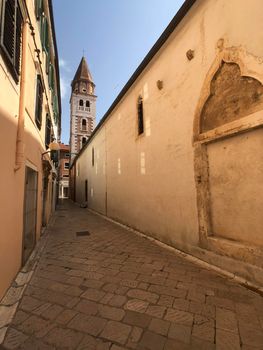 Sveti Sime church seen from a street in Zadar, Croatia