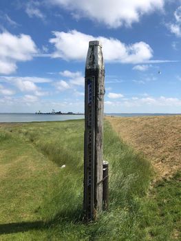 Water level meter at Schiermonnikoog in Friesland The Netherlands