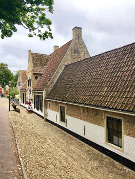 Old town of Vlieland island in The Netherlands