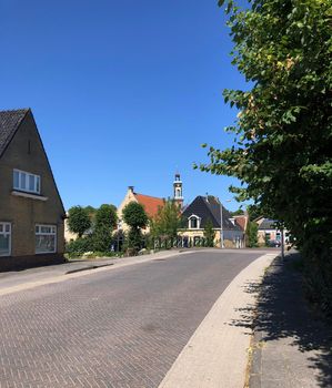 Street in the town Arum, Friesland The Netherlands
