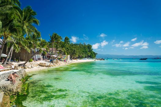 diniwid tropical paradise beach in boracay philippines