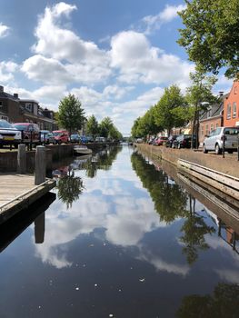 Canal in Gorredijk, Friesland The Netherlands