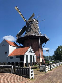 Windmill in Burdaard Friesland The Netherlands