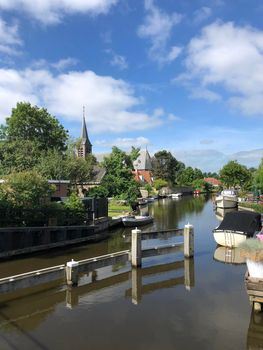 Canal in Heeg, Friesland, The Netherlands