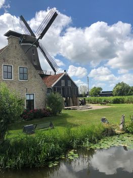 De Rat windmill in IJlst Friesland The Netherlands
