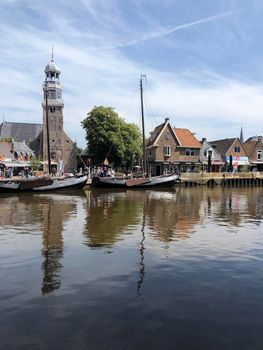 Tower of the reformed Church in lemmer Friesland The Netherlands