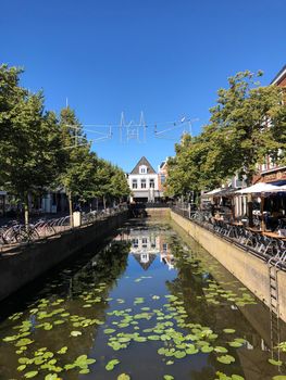 Canal in Sneek, Friesland The Netherlands