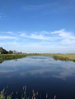 Lake around the Sneekermeer in Friesland The Netherlands