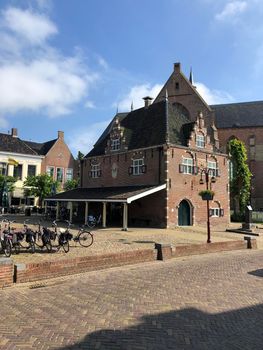 Museum Warkums Erfskip and the Grote of Sint-Gertrudiskerk in Workum, The Netherlands