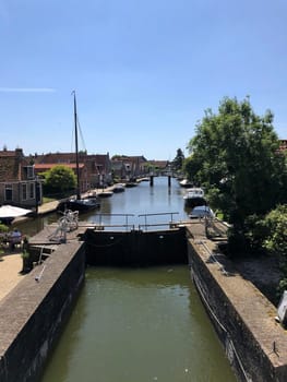 Sea lock in Hindeloopen Friesland The Netherlands