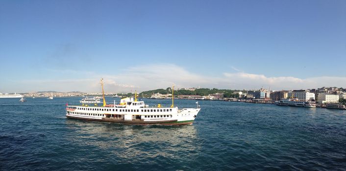 Panorama from the Golden Horn in Istanbul Turkey
