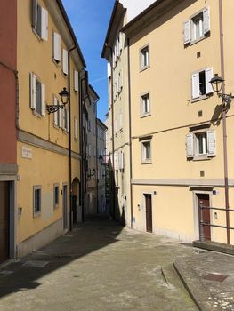 Street in the old town of Trieste, Italy