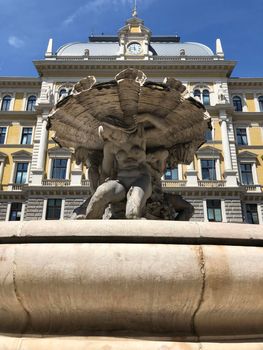 Fountain dei Tritoni in Trieste Italy