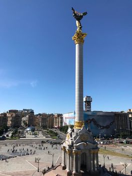 Independence Square (Maidan Nezalezhnosti) in Kiev Ukraine